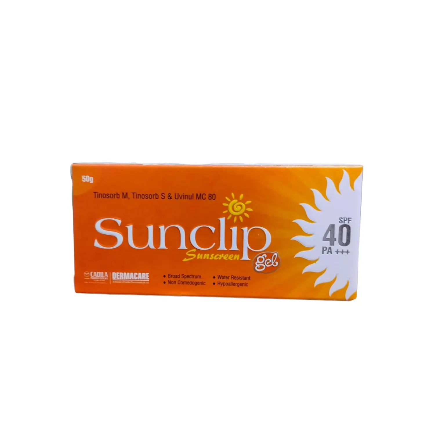 Sunclip Broad Spectrum Sunscreen SPF 40 | Water-Resistant & Hypoallergenic Gel